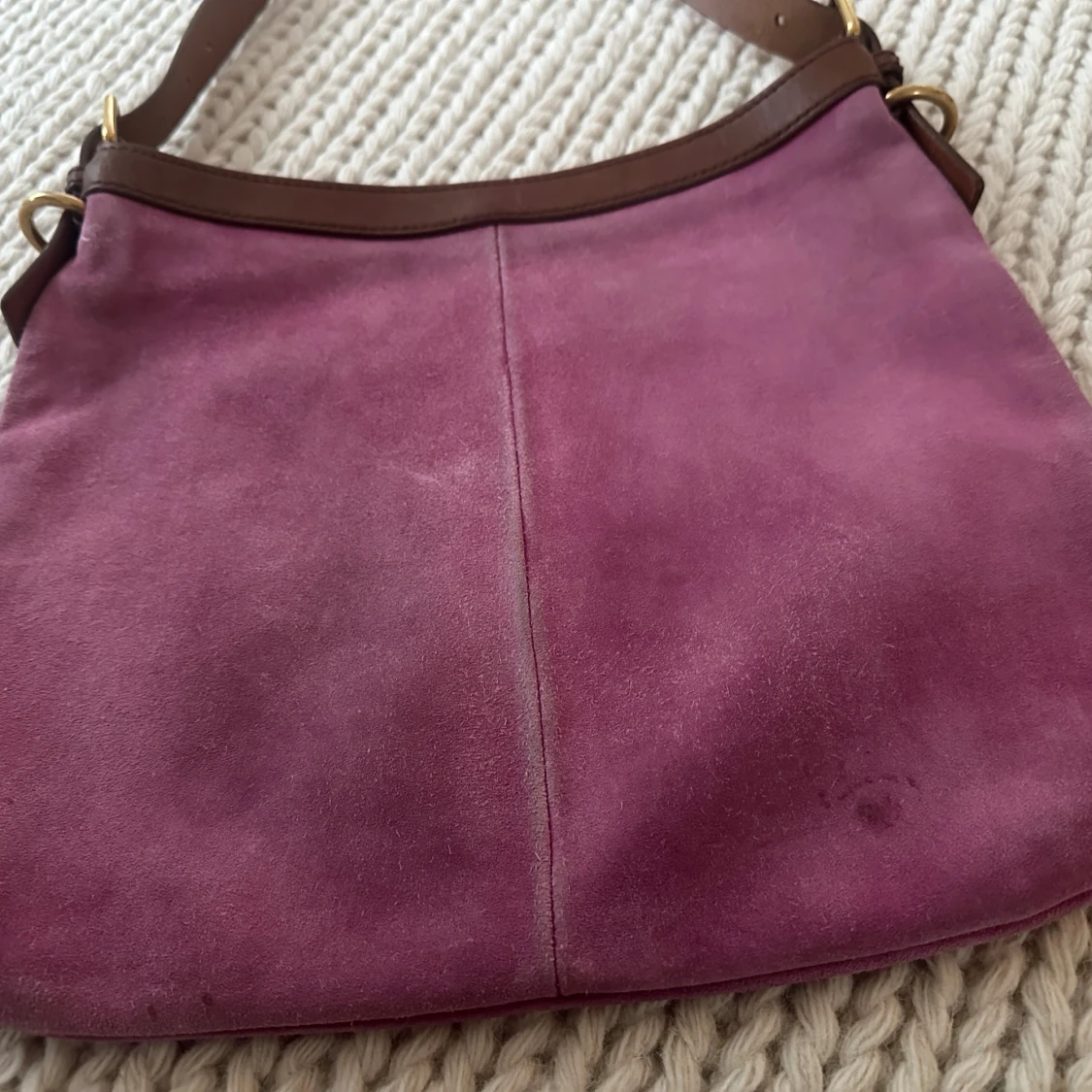 Yves Saint Laurent hobo Lila mocka  axelväska  - 1