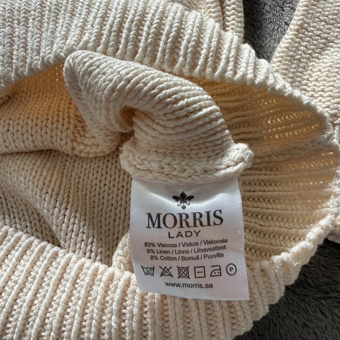 Beige stickad tröja från Morris Lady - 4