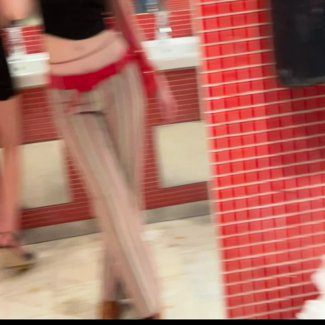 Lowwaist randiga kostymbyxor - 1