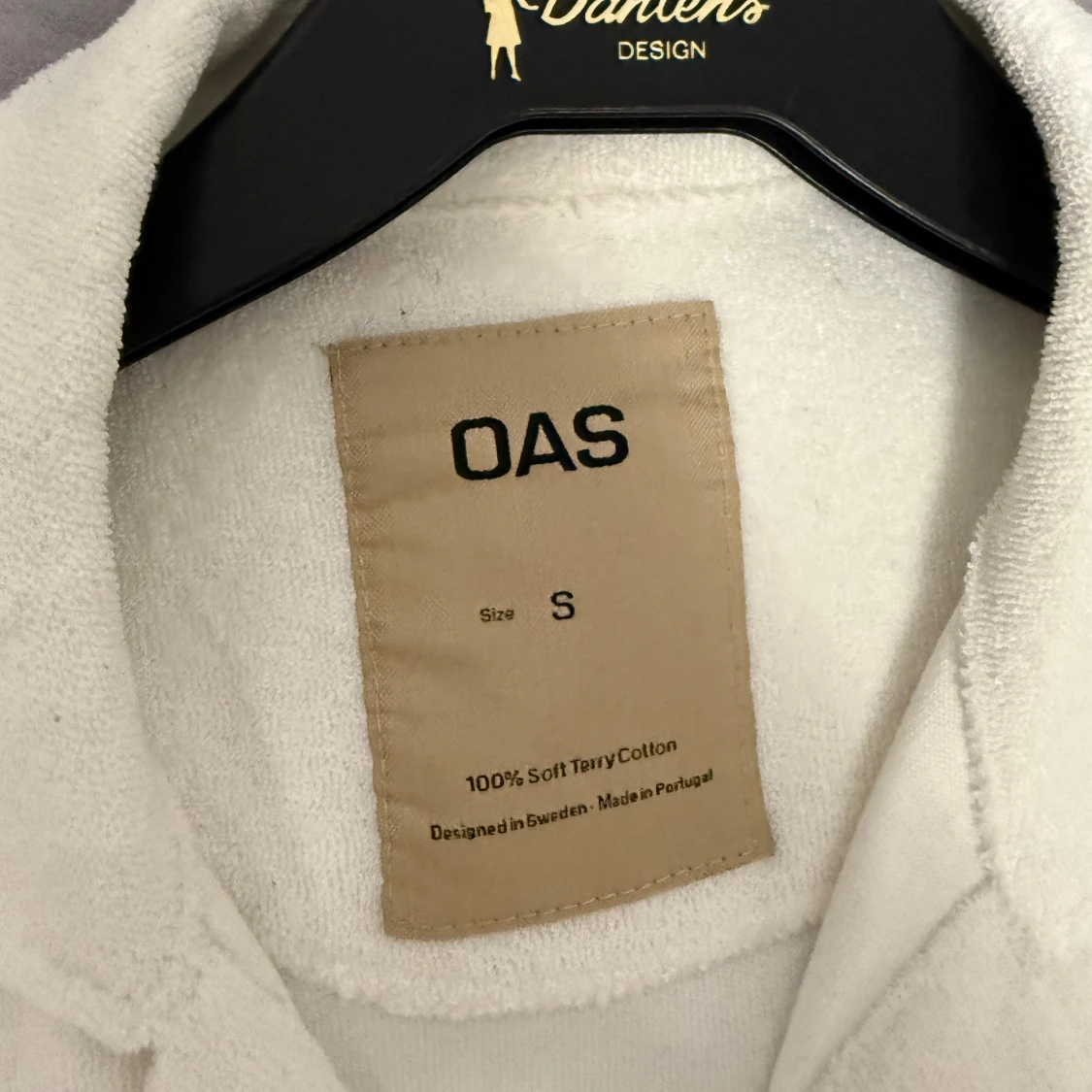 Vit frottéskjorta från OAS, stl S - 1