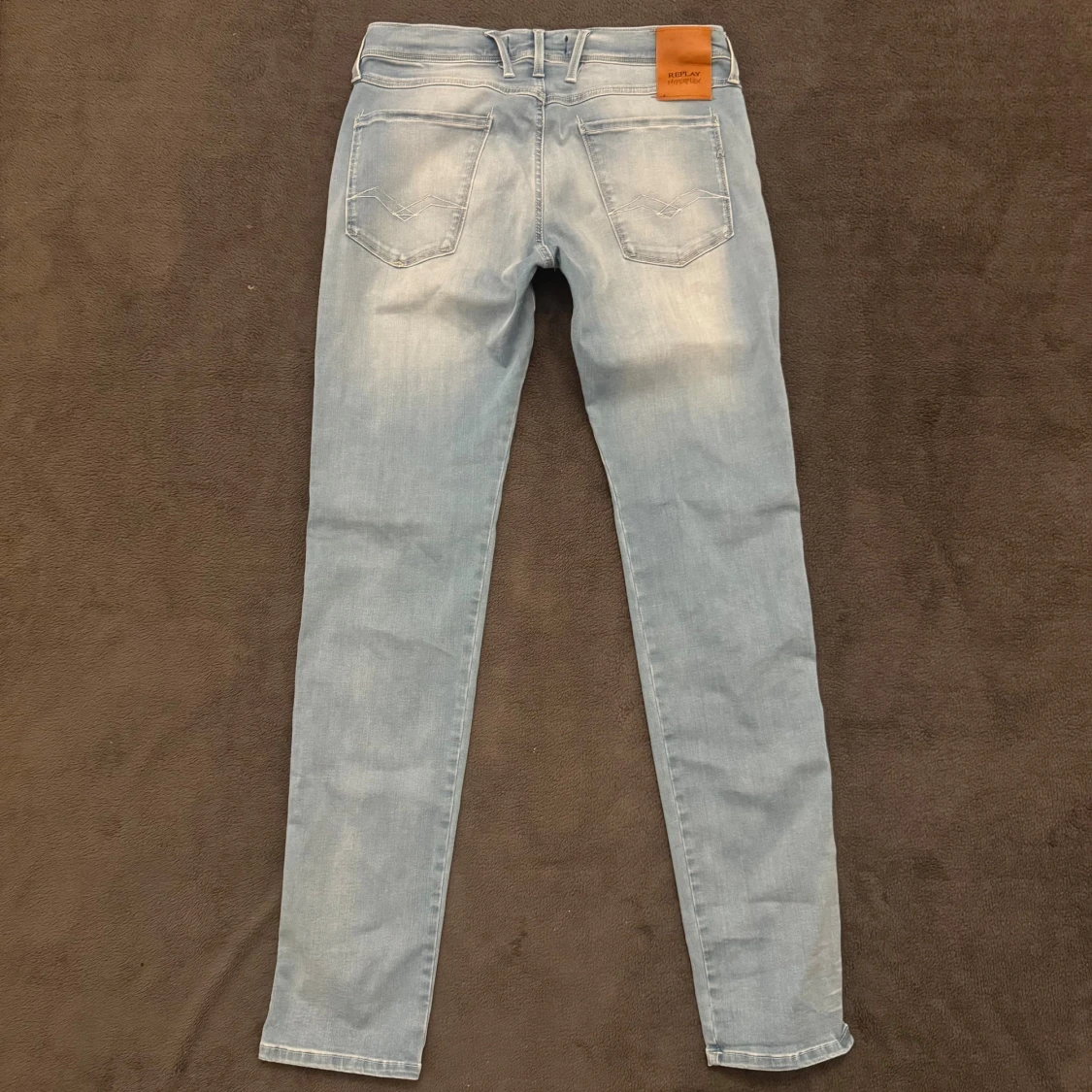 Replay Anbass Hyperflex herrjeans slim fit ljusblå W32 L34 - 2