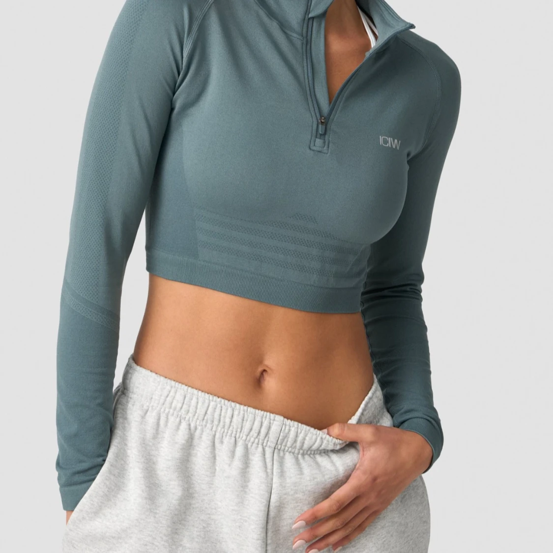 Långärmad träning crop top ICANIWILL  - 2