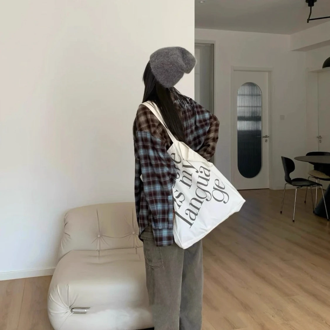 helt ny - We11done brun och blå rutig overshirt  - 1