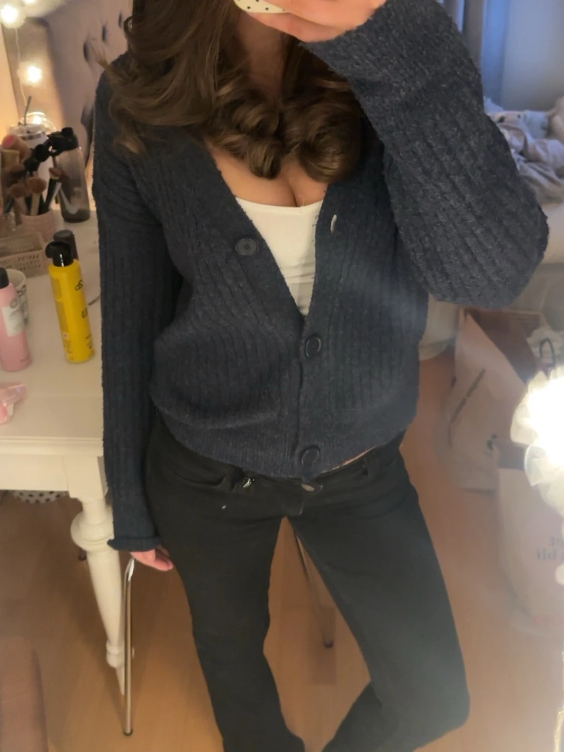 Mörkblå kofta  - 1