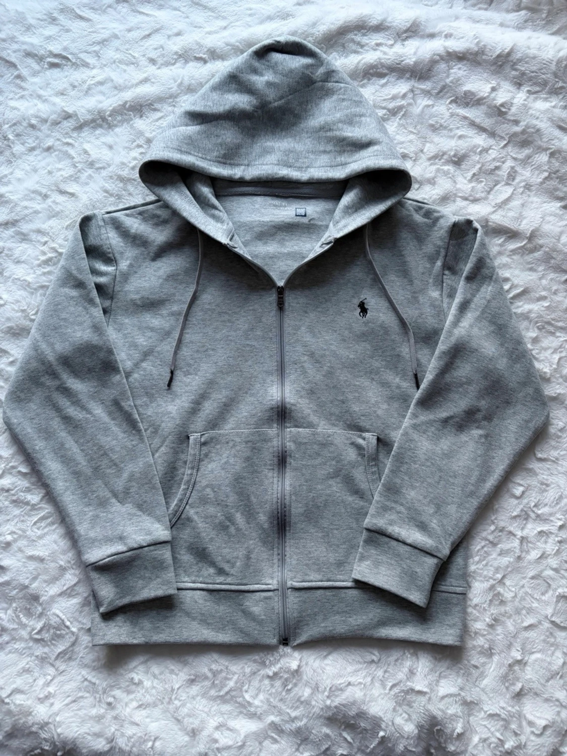 Grå zip hoodie från Polo Ralph Lauren