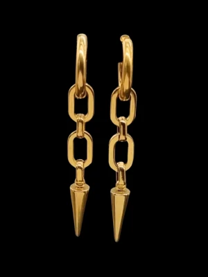 Handgjorda örhängen  - Material-rostfritt stål.  Längd-5,5cm 