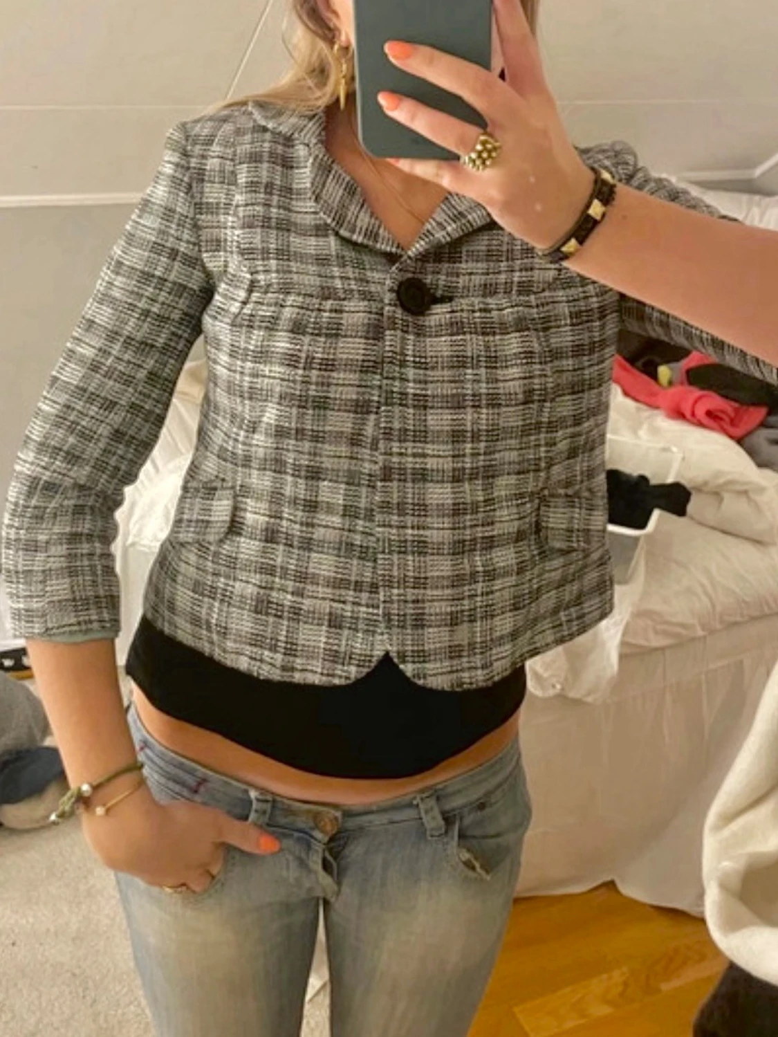 Kort rutig kappa 💕 - 1