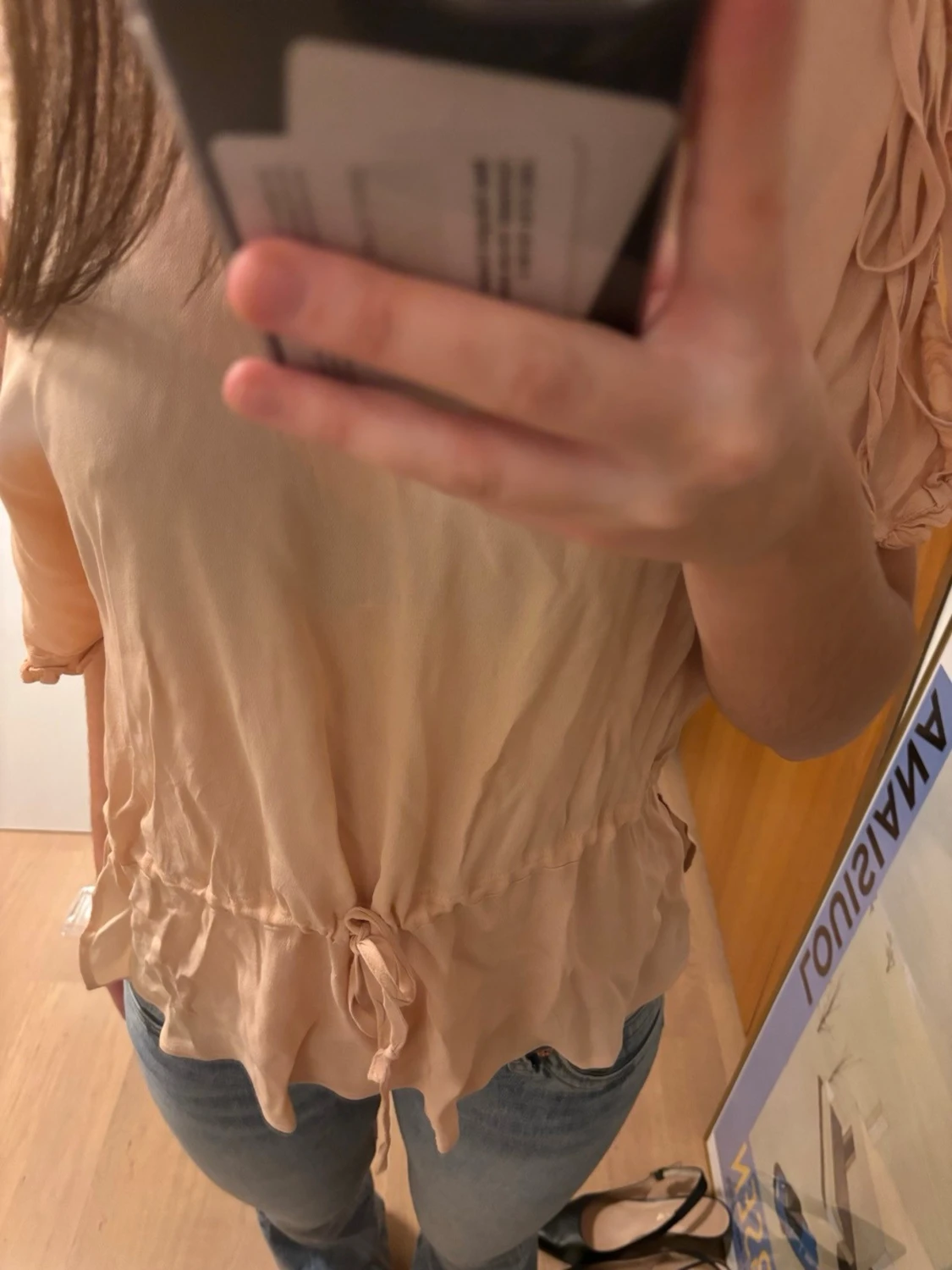 Beige blus med knyt från Twinset - 1