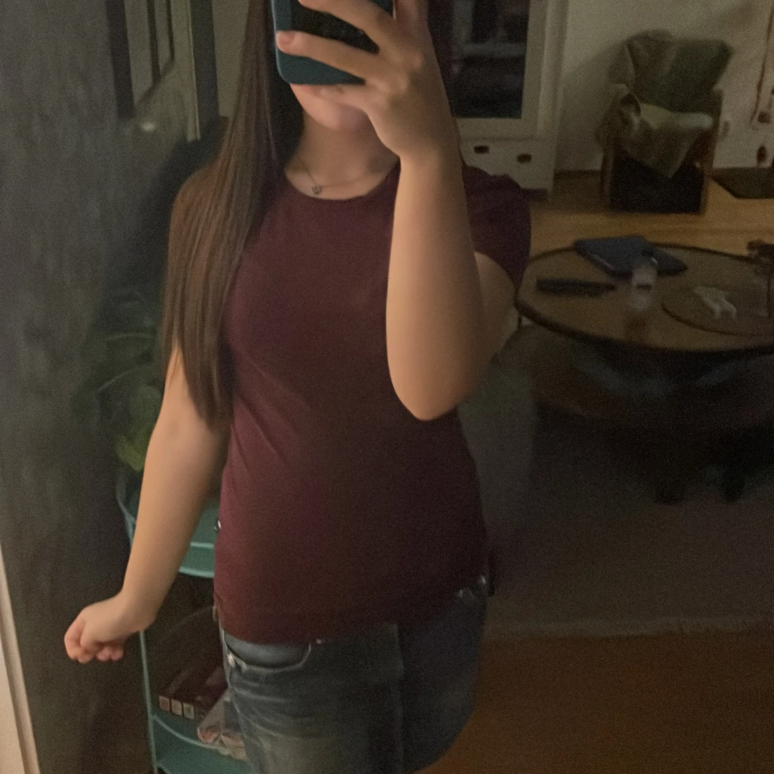 Röd tight T-shirt  - 2