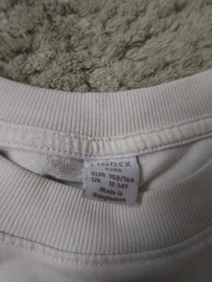 Vit t-shirt med lila tryck från Lindex - Vit t-shirt från Lindex med coolt lila tryck på framsidan som visar en orm slingrad runt rosor och texten 'Stay True'. Klassisk rund hals och korta ärmar. Materialet är mjuk bomull, perfekt för en chill och avslappnad stil.