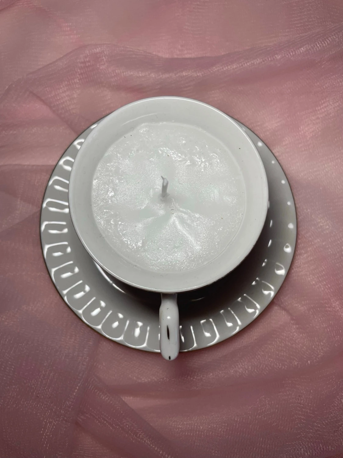 Doftljus i en tekopp i en vit färg nr 2  - 4