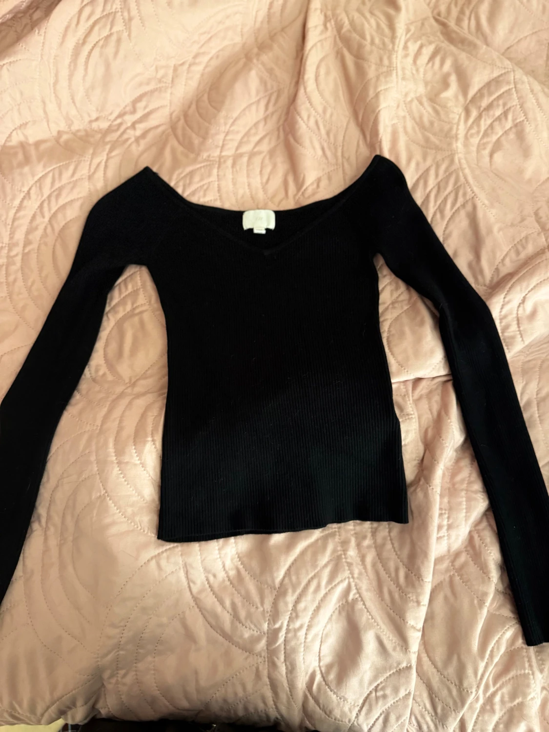 Svart långärmad topp