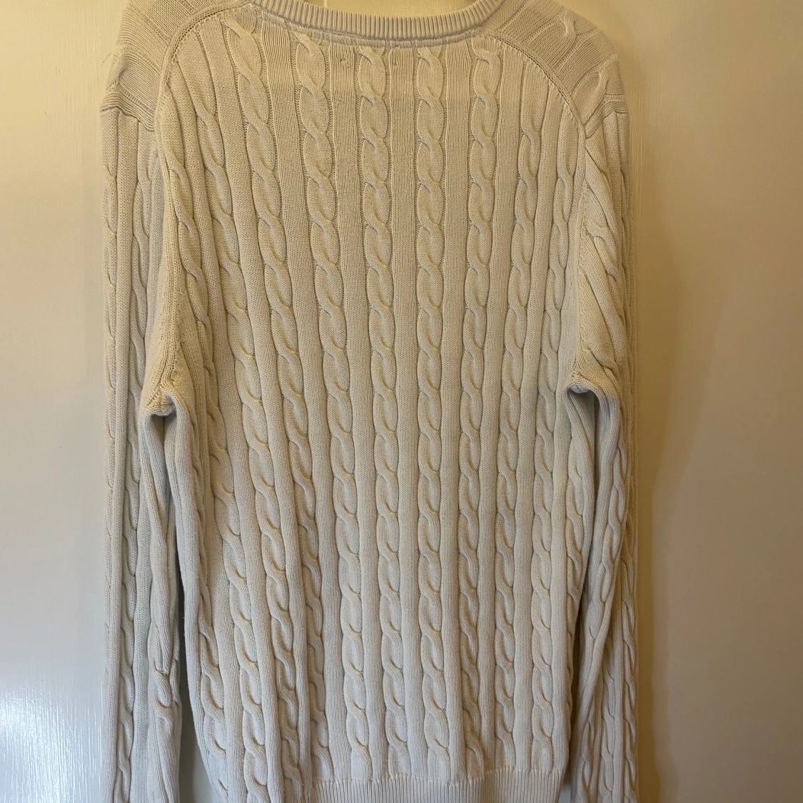 Stickad vit Morris tröja - 1