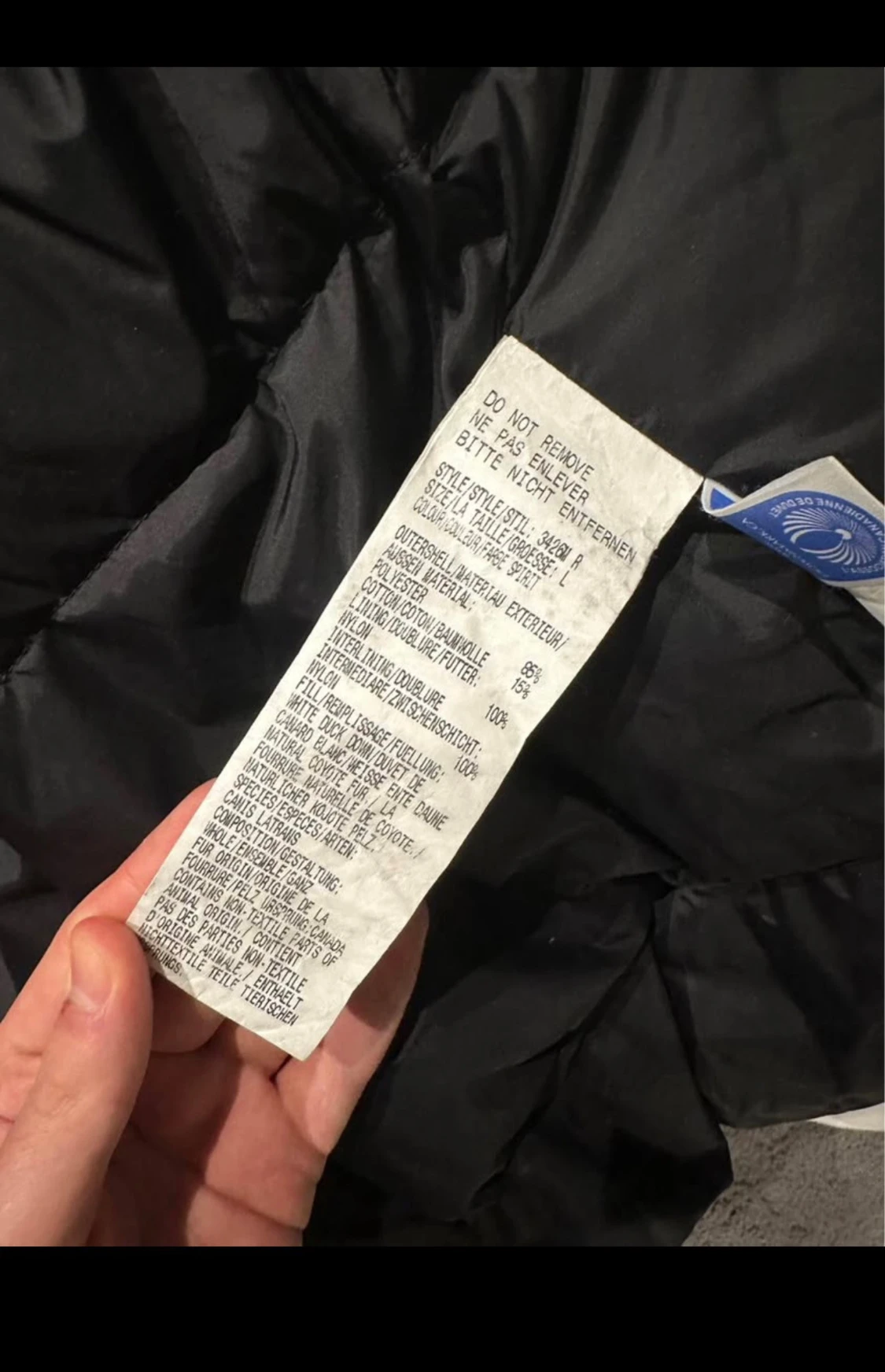 Mörkblå Canada Goose parkas med päls - 6