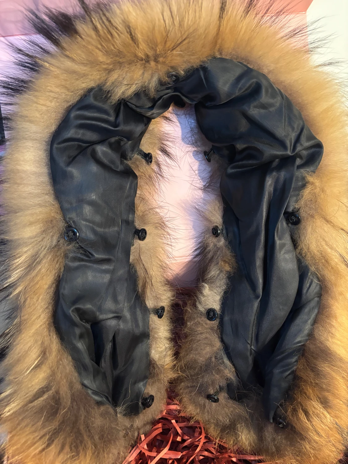 HOLLIES | Brun fluffig pälskrage  - 2