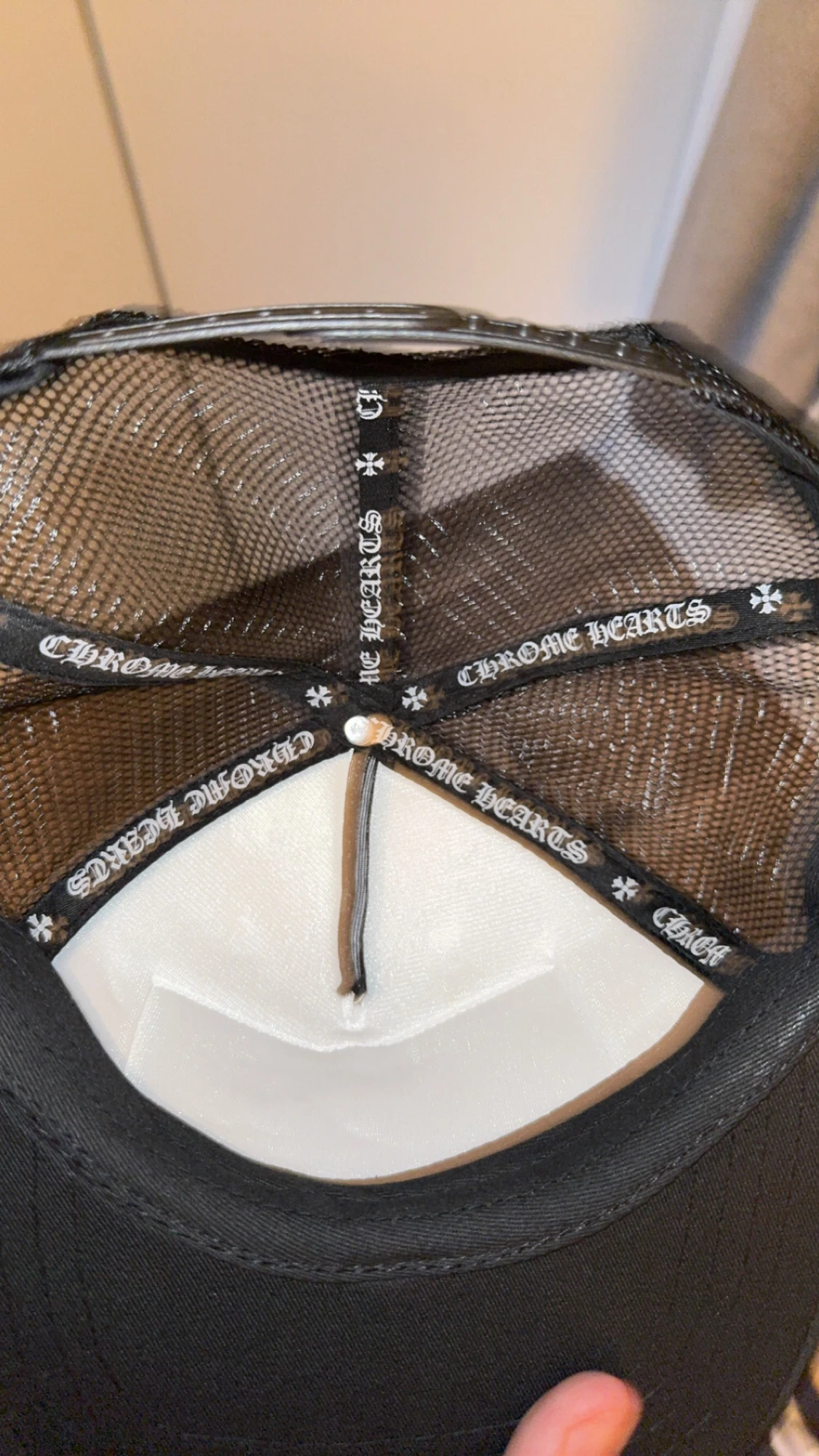 Chrome Hearts truckerkeps svart/vit - 1