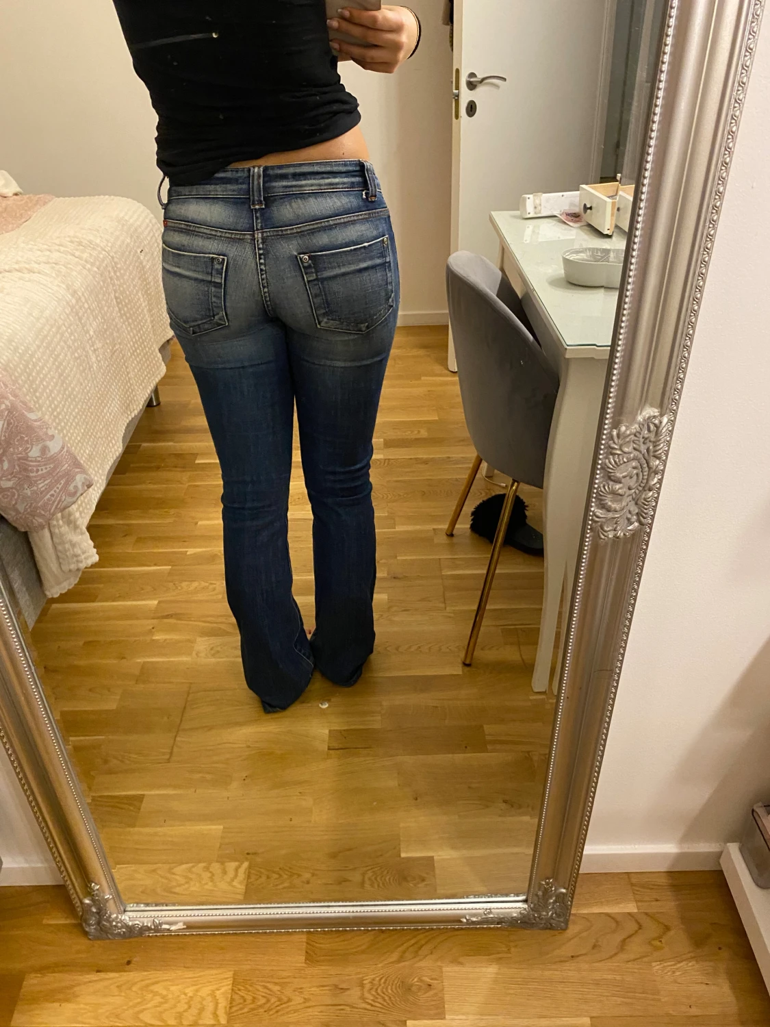 Blå bootcut jeans från only