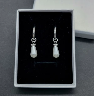 Stilrent örhängen  - Stilrena örhängen inspirerade av Maria Nilsdotter. ☝️Vid köp ingår två extra berlocker som kan bytas ut, då själva hänget är ömtåligt och känsligt för stötar.