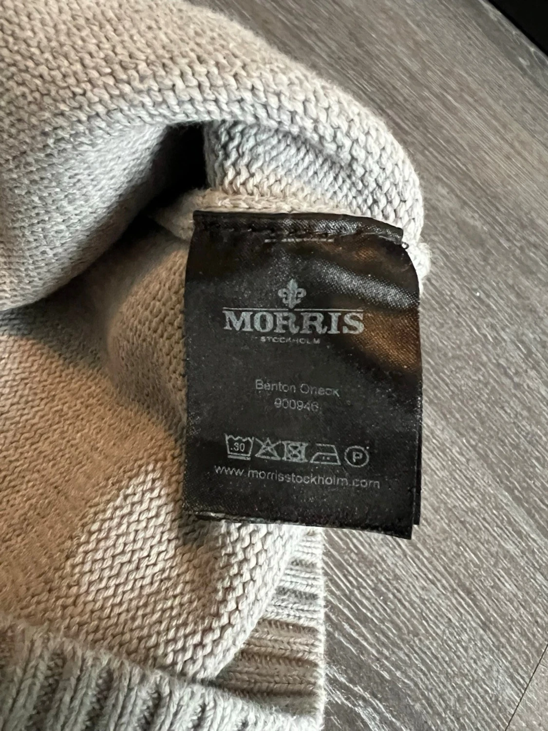 Grå stickad Morris sweater - 4