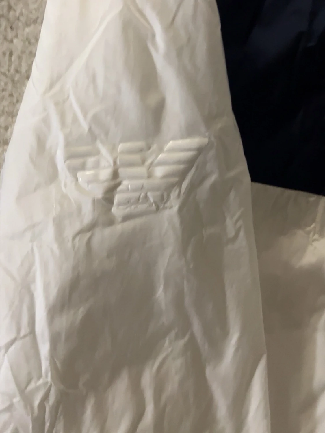 Vit och marinblå EA7 vindjacka - 1