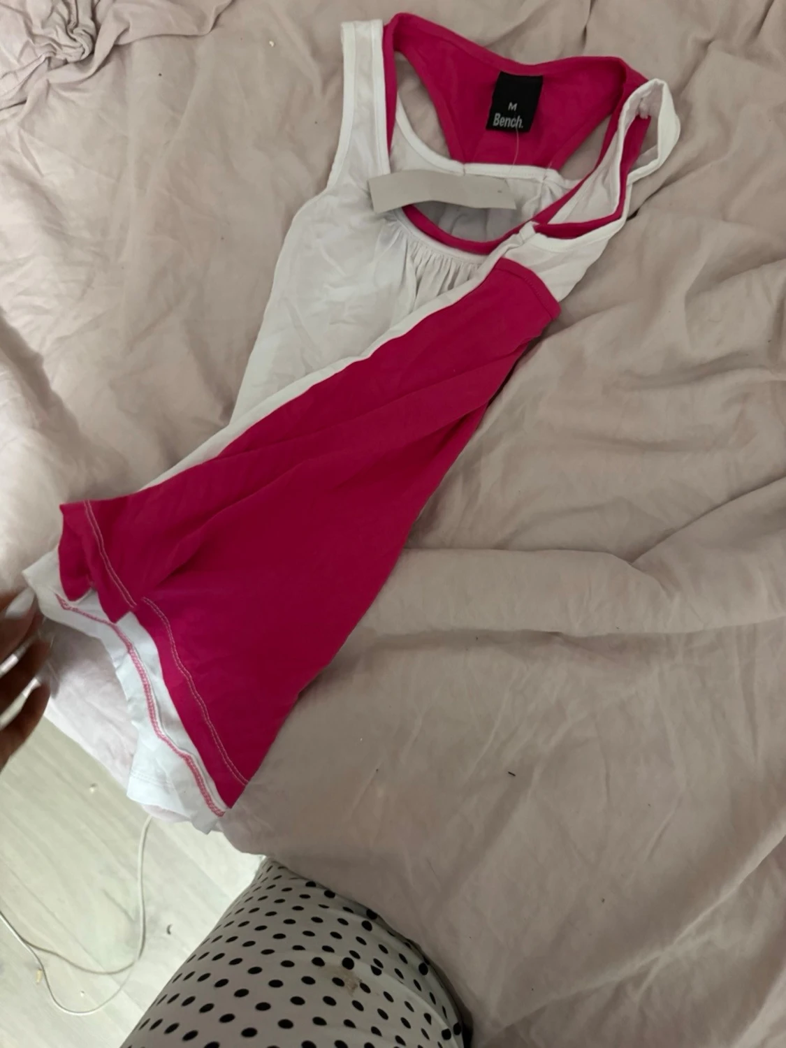 Vit och rosa ärmlös klänning Bench - 1