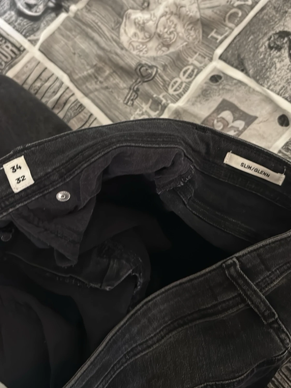 Svarta raka jeans - 4