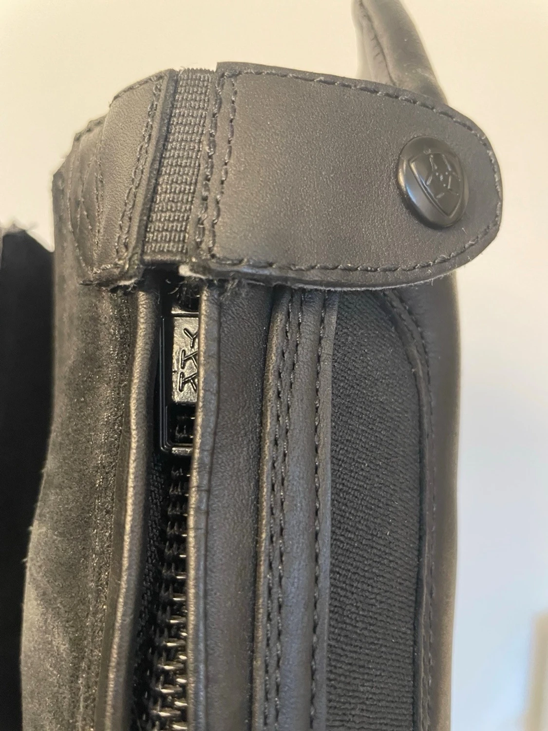 Svarta ridstövlar i läder Ariat - 2