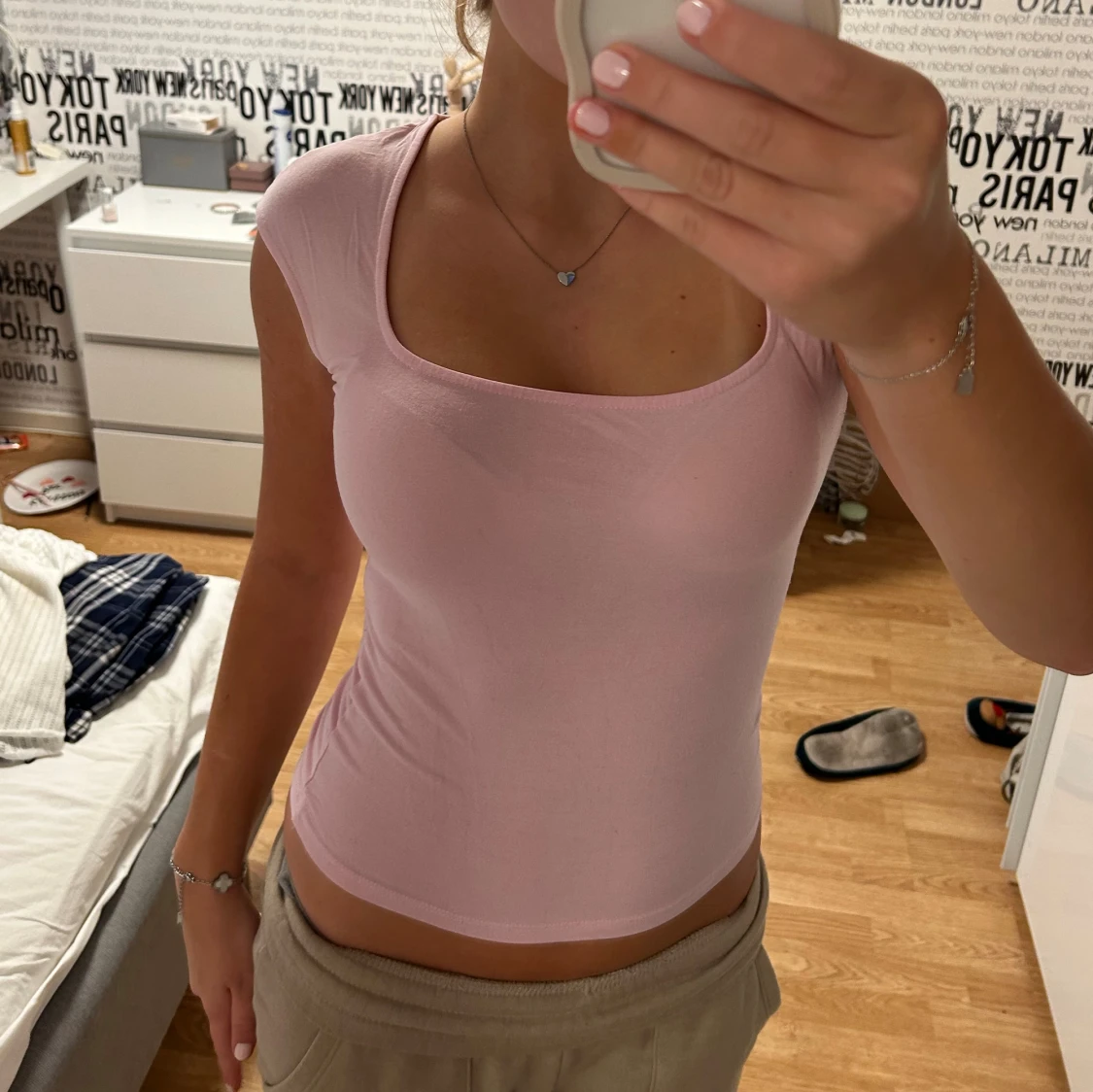 Ljusrosa topp från Gina Tricot💕