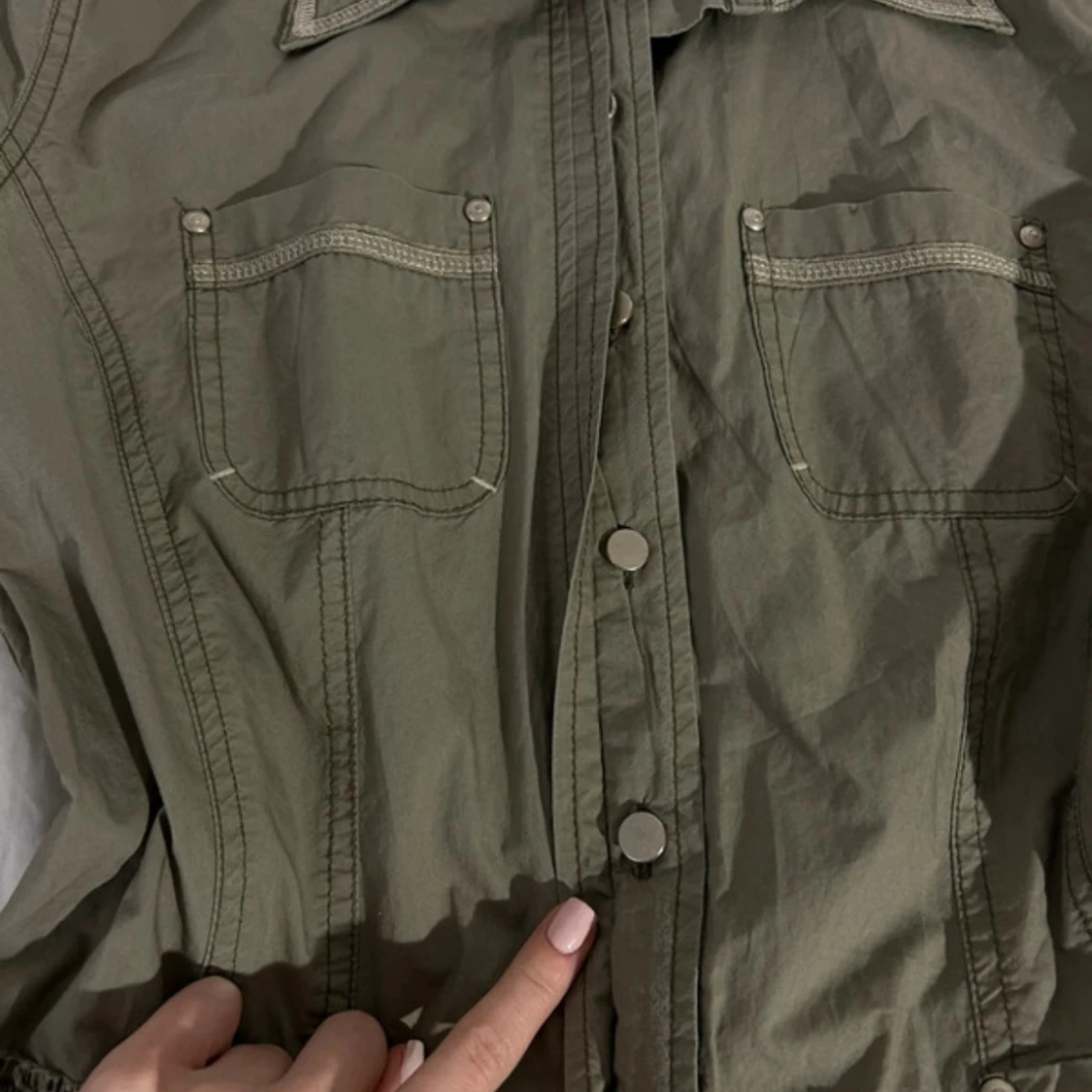 Camo grön tröja med knyt från Bonita - 1