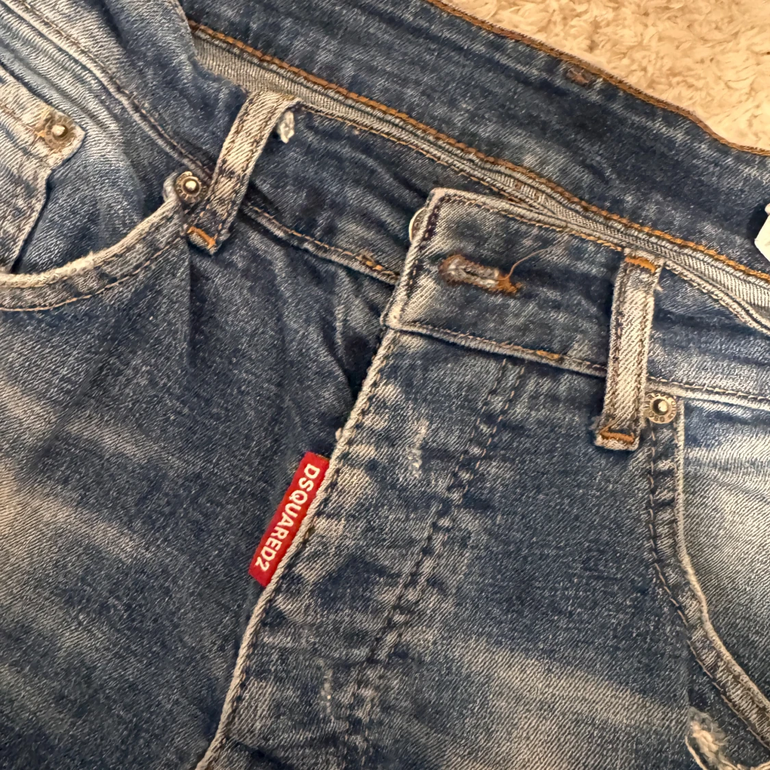 Dsquared2 blå skinny jeans herr - 1