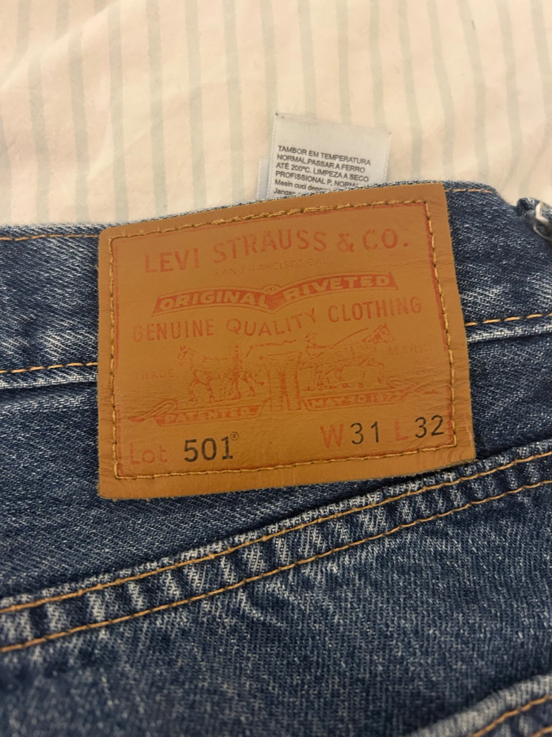 Levi's 501 blå jeans original straight fit - 6