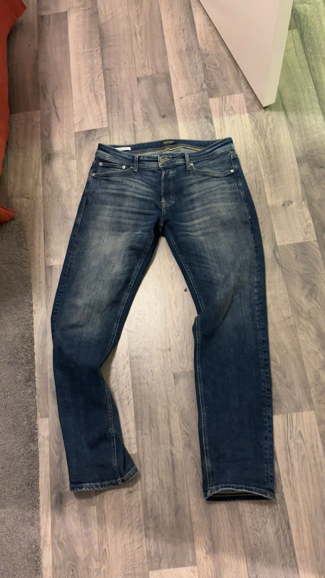 Blå tapered jeans Tapered/Mike - 1