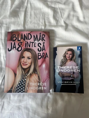 Ibland mår jag inte så bra & Vem bryr sig? - Hej jag säljer två  böcker av Therése Lindgren. Ibland mår jag inte så bra & Vem bryr sig? Här delar hon personligt om psykisk ohälsa, panikångest, relationer och kärlek, samt om djurens betydelse och vegansk livsstil. Jag säljer båda för 100kr eller en för 50kr
