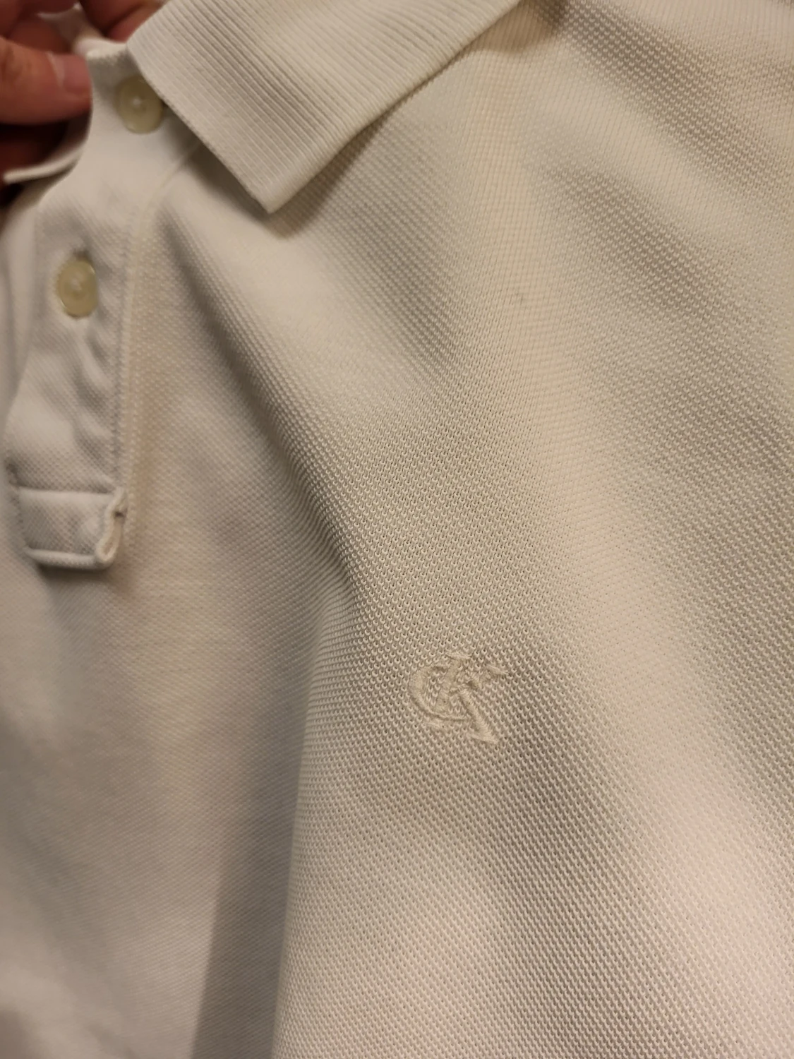 Vit pikétröja från Calvin Klein M - 3