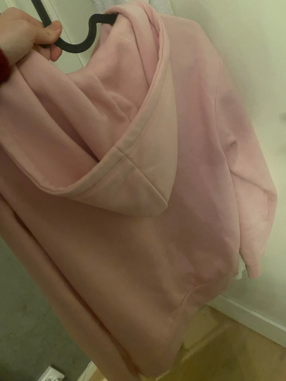 Ljusrosa hoodie med dragkedja - 2