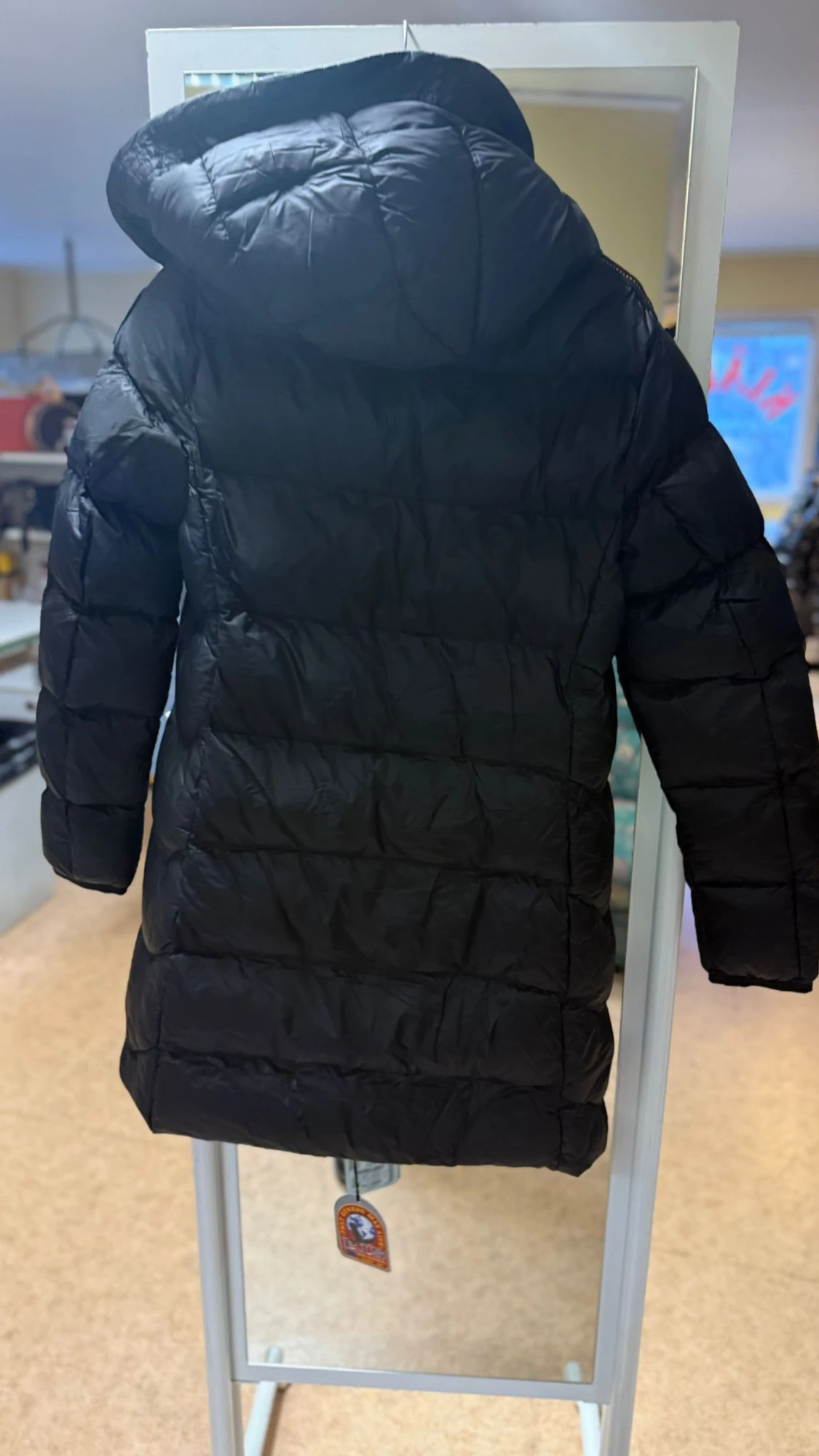 Svart lång dunjacka Parajumpers S - 1