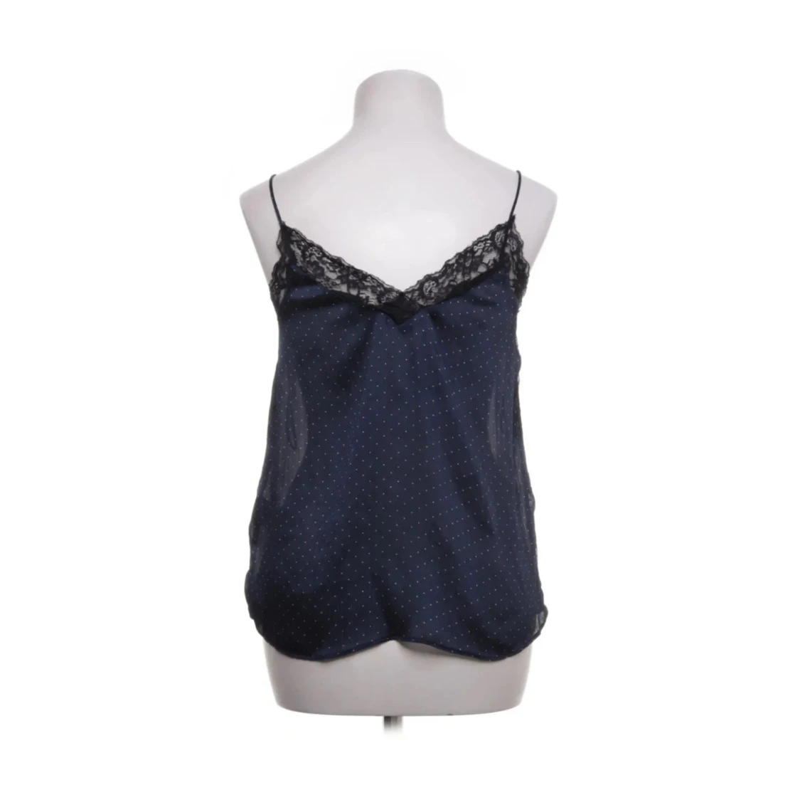 Mörkblå prickig topp från Zara - 1