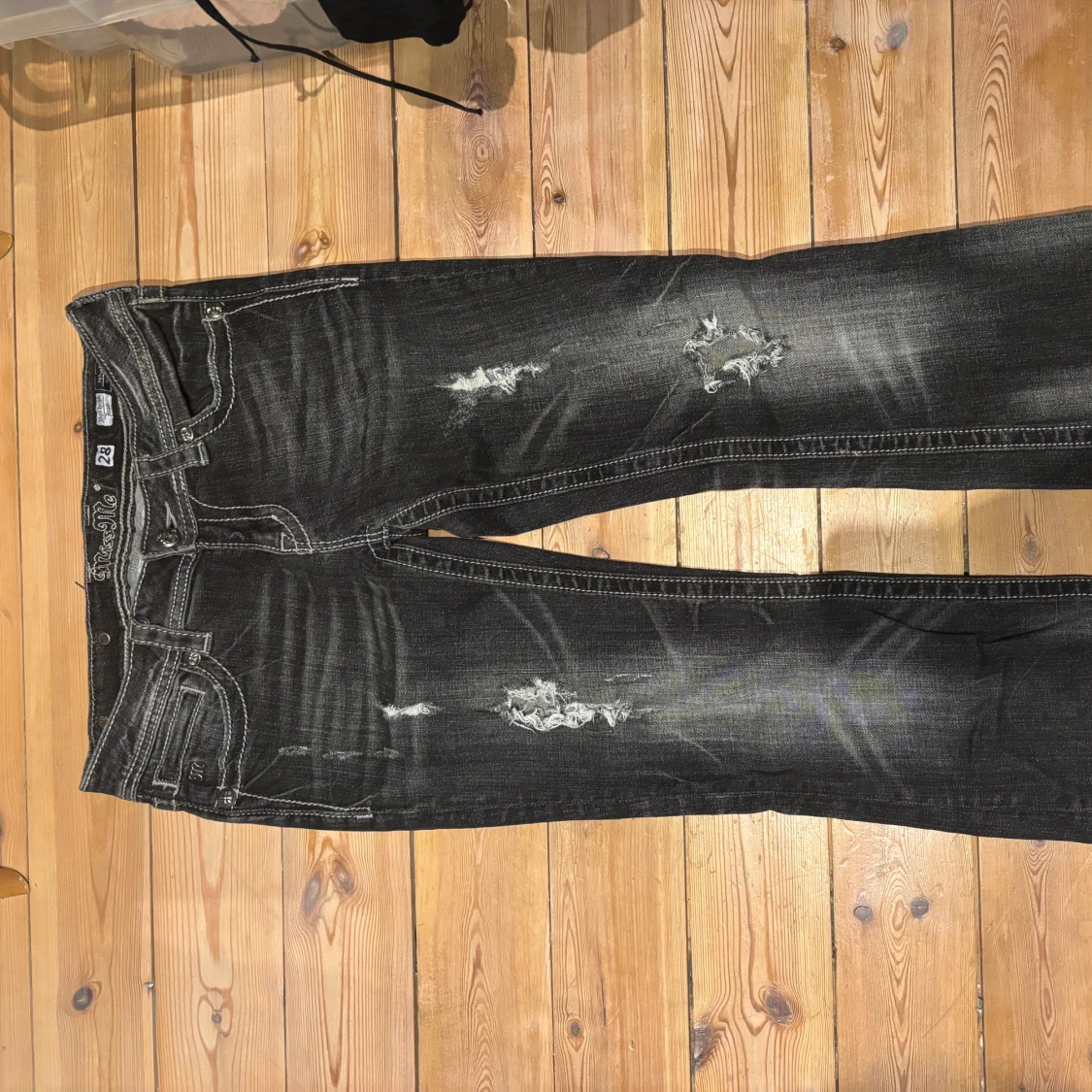 Miss Me svarta bootcut jeans med broderi - 3