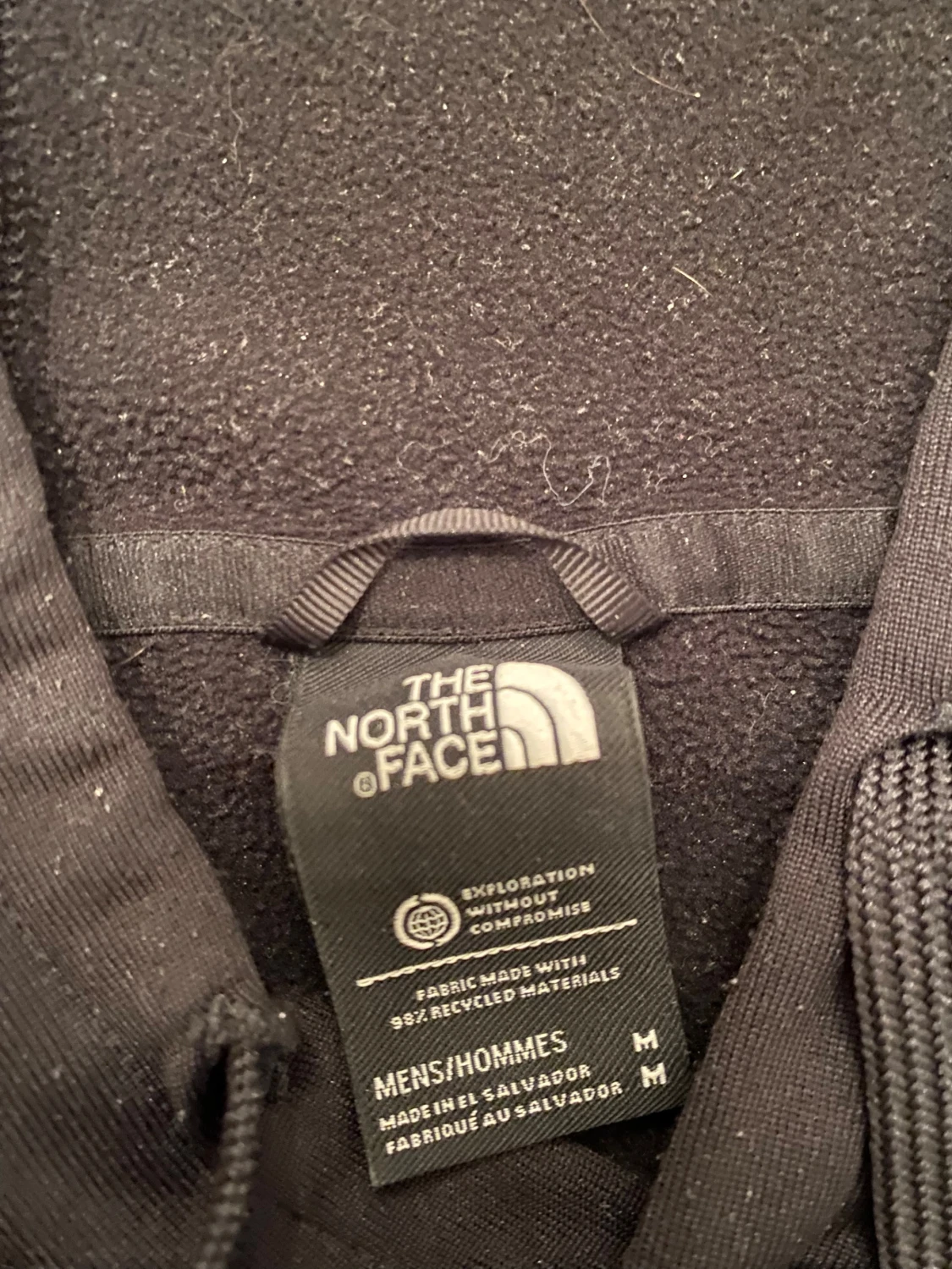 Svart North Face hoodie  - 2