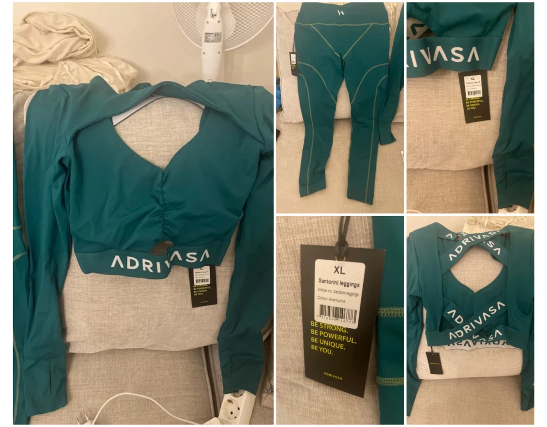 Turkos långärmad träningströja Adrivasa