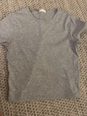 Grå croppad t-shirt i bomull - grå t shirt 