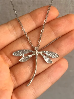 Silver trollslända halsband  - Säljer ett halsband med en trollslända