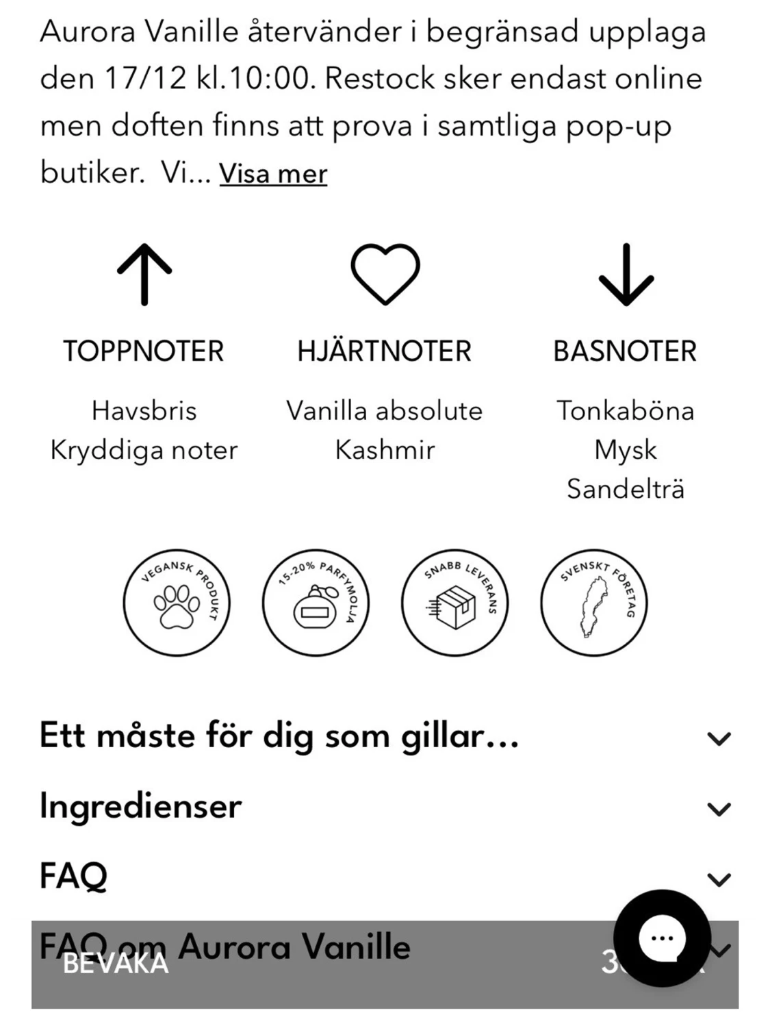 Aurora Vanille Eau de Parfum - 1