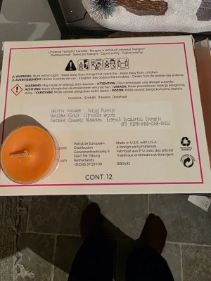 Partylite teljus spiced pumkin  - 12 st Teljus I doften spiced pumkin 