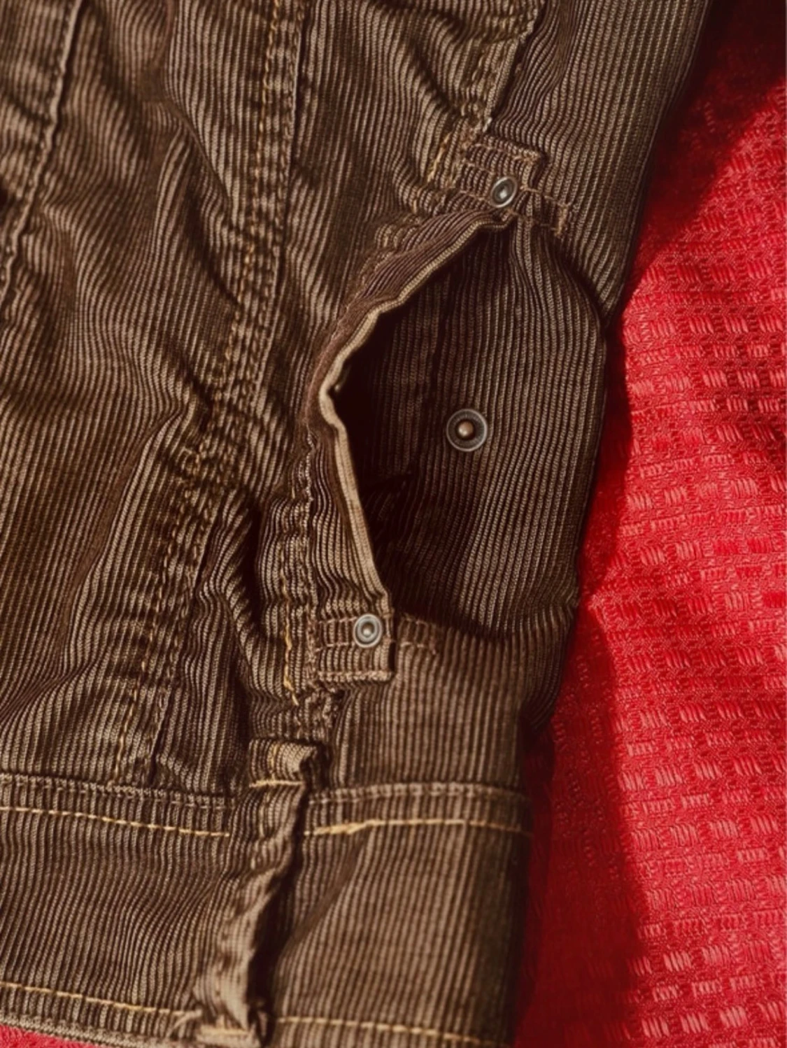 Brun manchesterjacka med fuskpäls från Esprit M - 4