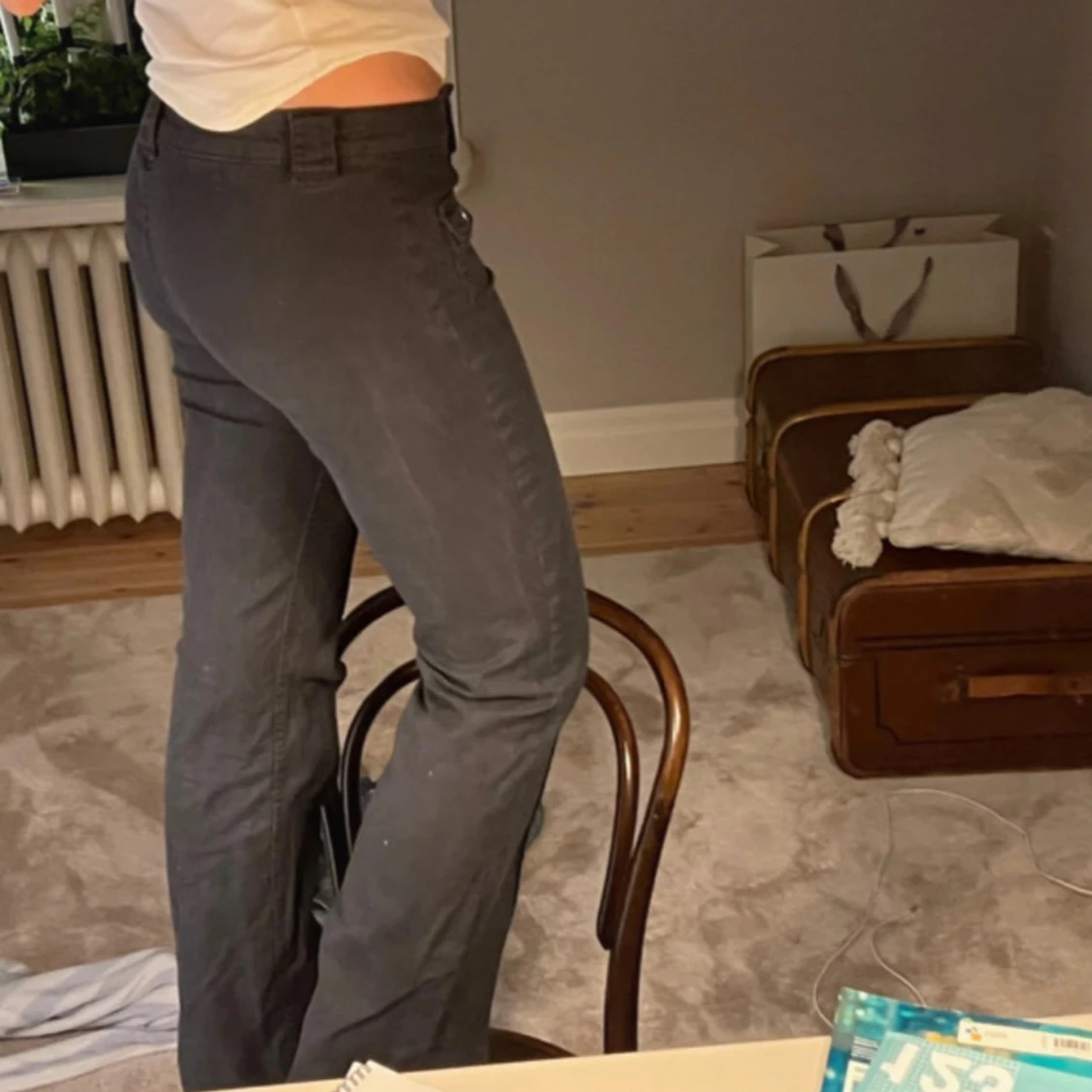Svarta lågmidjade bootcut jeans - 3