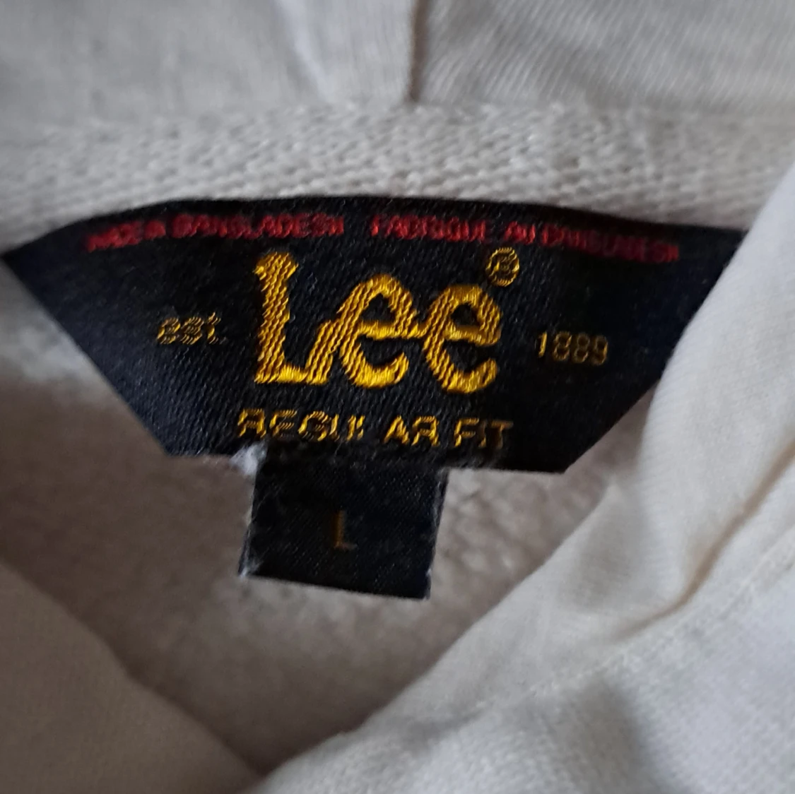 Beige hoodie från Lee med tryck - 3