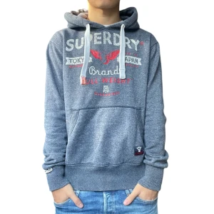 Hoodie från Superdry  - Riktigt snygg blå/grå hoodie från Superdry. Väldigt bra skick. Pris kan diskuteras!