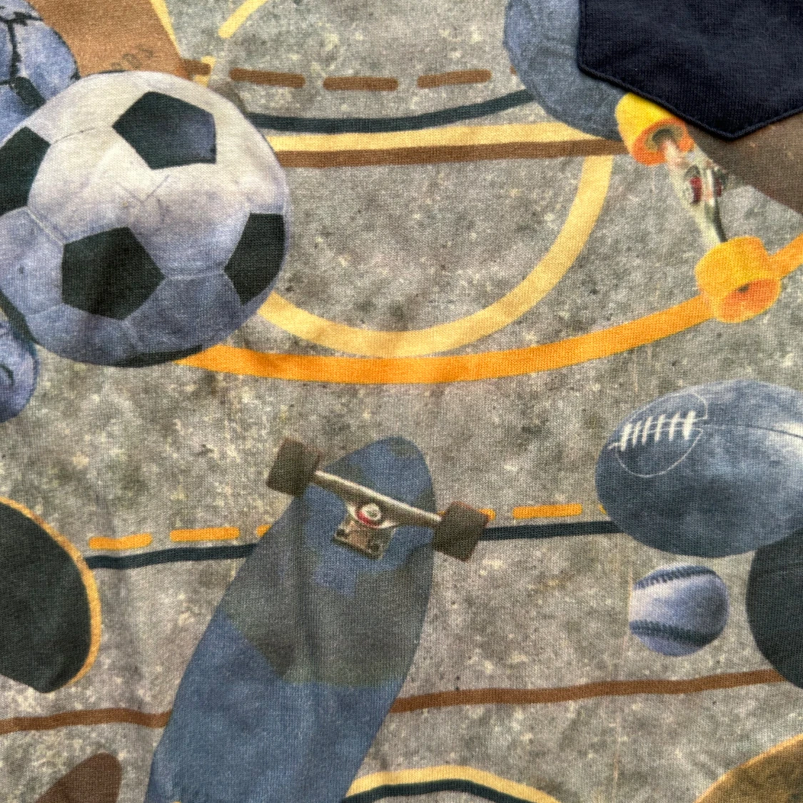 Blå långärmad tröja Minymo sportmotiv strl: 98 - 1