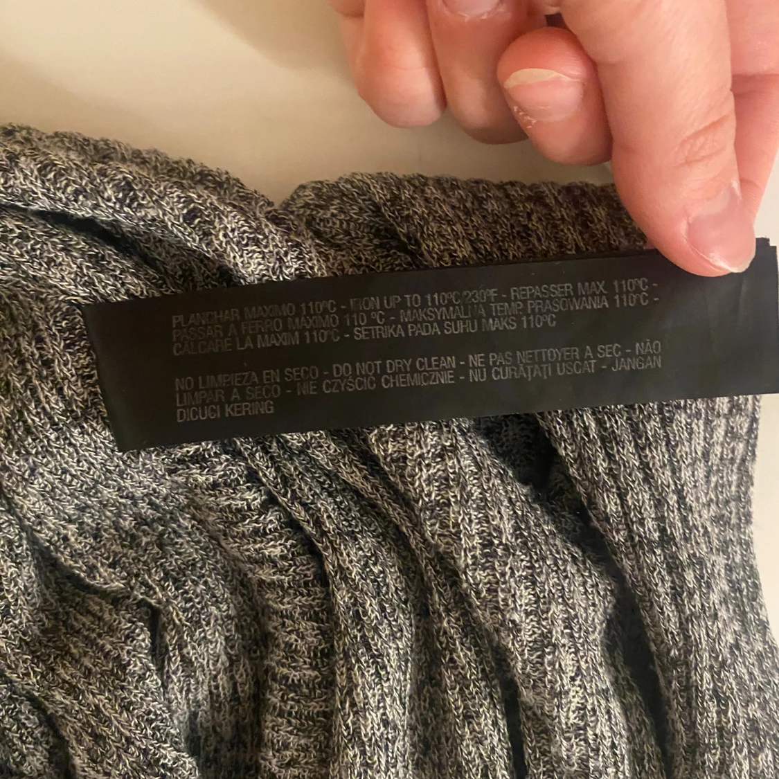 Grå knit Zara v-ringad tröja - 3